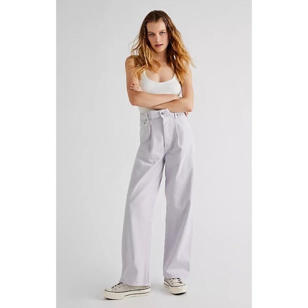 Agolde Dax Upsized Jean Popsicle Size 23 (00)‎ Pale Lavender Light Wash Wide Leg